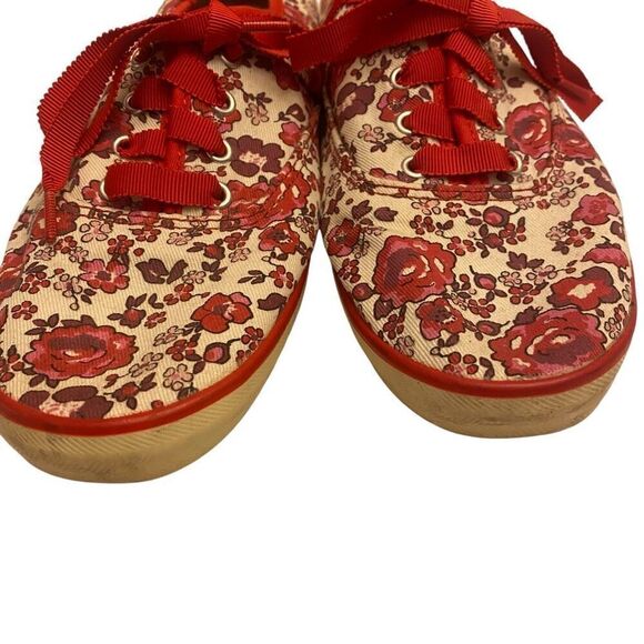 Keds Canvas Lace Up Sneakers Womens Floral Ribbon Lace Shoe Sz 7.5 - Picture 3 of 10